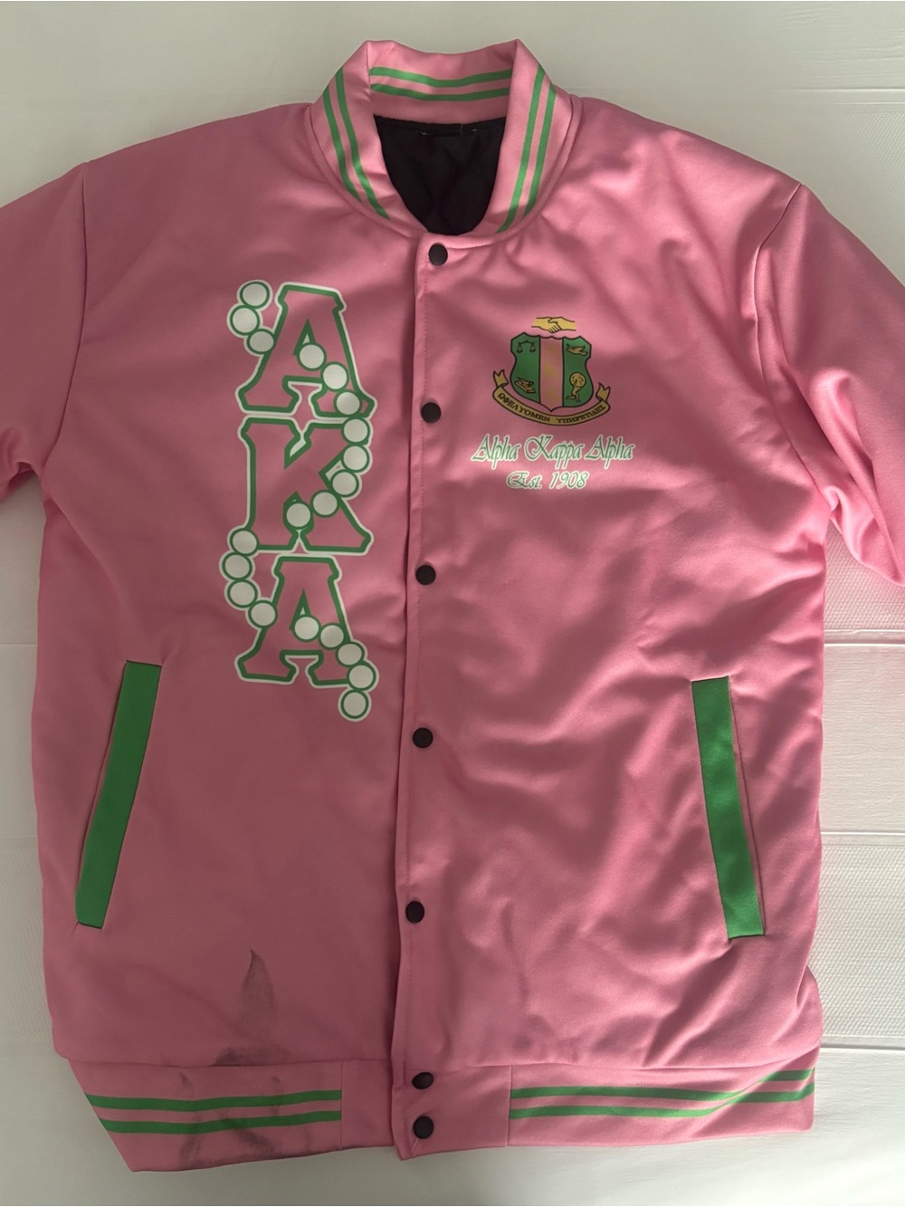 Pink & Green Varsity Jacket